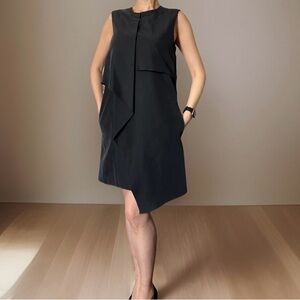 Club Monaco Black Draped Dress Size 00